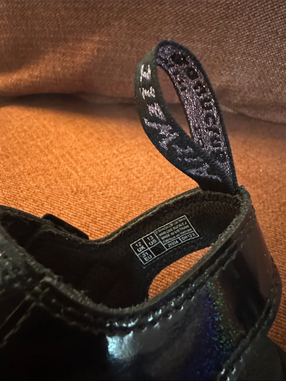 Kid’s Dr. Marten’s Buckle J Black Holographic Sandals- Children’s Size 13